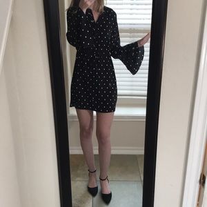 LOFT Black Polka Dot Dress